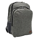 MOCHILA TRIPLE COMPARTIMENTO JEANS GRAY
