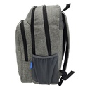 MOCHILA TRIPLE COMPARTIMENTO JEANS GRAY