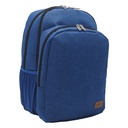 MOCHILA TRIPLE COMPARTIMENTO AZUL MARINO