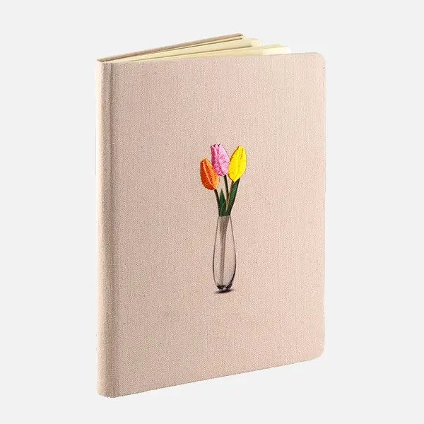 NOTEBOOK BORDADO (21BL) - SURTIDO EXPOSITOR 12PZS.