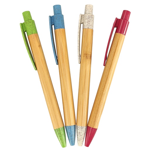 BOLÍGRAFO BAMBÚ. TINTA AZUL CON ESTUCHE 